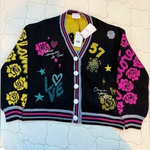 Cinq à Sept Paris New York Graphic Cardigan NWT XL